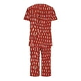 thumbnail image 4 of Tnhcen Women's Loose comfortable 2-Piece Summer Print Pajama Set Cozy Lightweight Short Sleeve Capri Pants with Pockets S-3XL, 4 of 6
