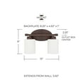 thumbnail image 3 of Capital Lighting 115221BN-338 Dixon 2 Light 13" Wide Bathroom Vanity Light - Nickel, 3 of 4