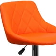 thumbnail image 3 of Flash Furniture Bar Stool with Adjustable Height & 360-Degree Swivel, Orange, 3 of 12