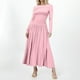 thumbnail image 2 of 2025 Vestido largo de manga larga para mujer: vestido informal ajustado con cuello redondo, plisado y bolsillos, tejido elástico, adecuado para primavera/otoño, tallas S-XXL, 2 of 5