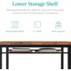 thumbnail image 5 of Songqin 5-Piece Modern Dining Set W/Steel Frame, Space Saving Rectangular Kitchen Table W/ 4 Matching Chairs & Storage Rack for Apartments, Kitchens & Dining Rooms - Medium Brown/Black, 5 of 14