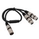 thumbnail image 5 of Divisor de cable xlr y, divisor de cable xlr sin distorsión de 3 pinos macho a doBle hifi femenino para amplificador para micrófono, 5 of 7