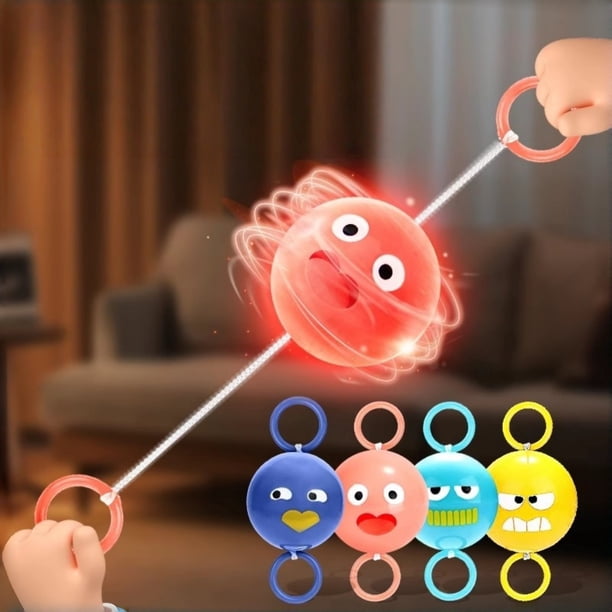Juguetes para piscina, juguetes para bebés y niños pequeños: silbato infantil, cuerda voladora con luces, caramelo giratorio, juguete para ejercitar la coordinación mano-ojo, yoyó infantil con luces,