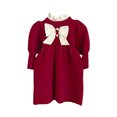 thumbnail image 2 of YWDJ Girls Spring Casual Dresses Girls Knitted Dress Spring And Fall Childrens Sweater Dress Girls Preppy Princess Dress Red 6Y, 2 of 4