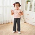 thumbnail image 3 of Fozruso Girls Casual School Pants Girls' Spring And Autumn Solid Color Woolen Warm Pants Sizes 4-5 Years, 3 of 6