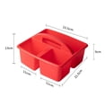 thumbnail image 4 of Caddy Basket Baoblaze Compartimiento de escritorio Multi Grid Clasificación Divisor Organizador para papelería Maquillaje rojo verde violeta, 4 of 8