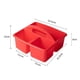 thumbnail image 4 of 3 Piezas Organizador de Almacenamiento de Artesanía Cesta Clasificación de Contenedores Apilable con Asa Compartimento de Escritorio para Manualidades Sala de Estar rojo verde violeta Soledad Cesta de almacenamiento, 4 of 9