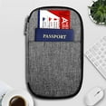 thumbnail image 5 of Travel Multifunction Bag Pouch Passport ID Credit Card Wallet Cash Holder Case, 5 of 5