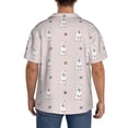 thumbnail image 5 of Vsdgher Cute Poodle Dog Print Men's Wrinkle Free Untucked Cuban Shirt Business Casual Button Down Shirts Short Sleeve Shirt, 5 of 7