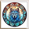 thumbnail image 1 of Cuadros Decorativos Hilo de bordar Full Eco-cotton 11CT Print Stain Glass Cross Stitch Wolf(3) DQrwqpou embutido en tela, 1 of 9
