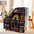 thumbnail image 3 of Teacher Gifts for Women, Unique Teacher Appreciation Gifts, Funny Gifts for Teachers, Best Teacher Gifts from Student, Teacher Christmas Birthday Retirement Gifts for Women - Throw Blanket 60"X50", 3 of 6