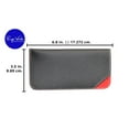 thumbnail image 2 of Soft Slip In Eyeglass Case And Holder, Faux Leather With Peek-a-Boo Lining, Black, 2 of 6