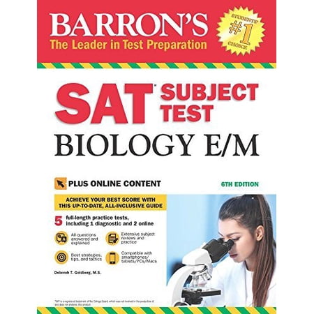 Pre-Owned Barron's SAT Subject Test Biology E/M, 6th Edition: with Bonus Online Tests (Barron's Test Prep), 9781438009605, 1438009607, Paperback, 6 edition