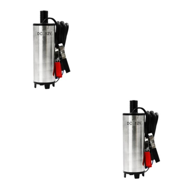 Kenally Bomba de transferencia, cable de alimentación portátil de 3 m, accesorios de pesca para acampar Pinza de 12 V 51 mm 2piezas