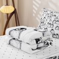 thumbnail image 5 of Erosebridal Watercolor Penguin Zipper Full Size Comforter Sets with Fitted Sheet and 2 Pillowcases for Boys Girls, Graffiti Animal Print Zipper Bedding Set, Gray White, Reversible, 4-Piece, 5 of 7