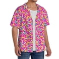 thumbnail image 2 of Disketp Colorful Donuts 1 Men's Hawaiian, Shirts Button Down Holiday Beach Shirts-{sizeName}-XX-Large, 2 of 5