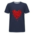 thumbnail image 4 of Yuzhih T-Shirts Assortis pour la Saint-Valentin pour Couples, Imprimé Mignon et Graffiti, Manches Courtes, Unisexe, Grande Taille, Col Rond, 4 of 4