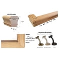 thumbnail image 4 of Solid Red Oak Handrail Kit with Wall Returns and Wall Mount Brackets (Matching Screws Included). 6010 Profile Unfinished. Indoor Use Only. (4 Ft, Antique Brass), 4 of 7