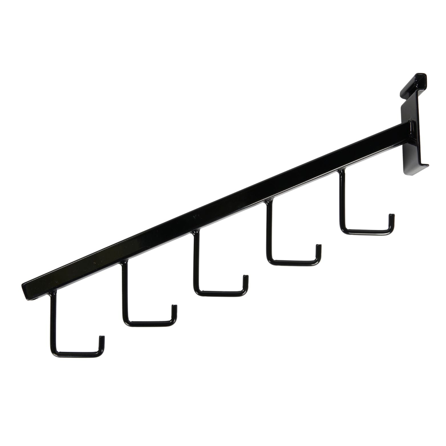 5JHook Waterfall Black Faceout for Wire Grid and Grid Wall Pack of