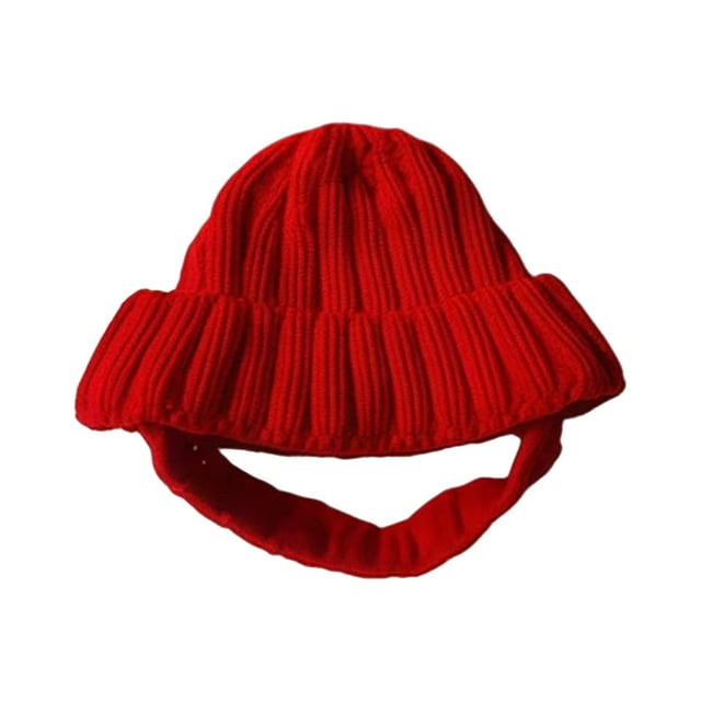 Knit With Ear Winter Hat For Small Dogs Cozy Warm Cap For Photos And Cold Weather