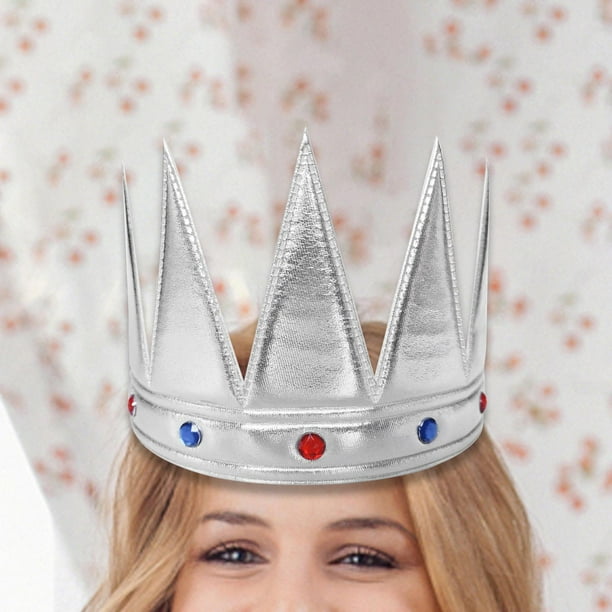 Sombrero de fiesta de cumpleaños, corona para niños, corona, decoraciones para pastel de feliz cumpleaños para niños, Festival de graduación, fiesta Plata