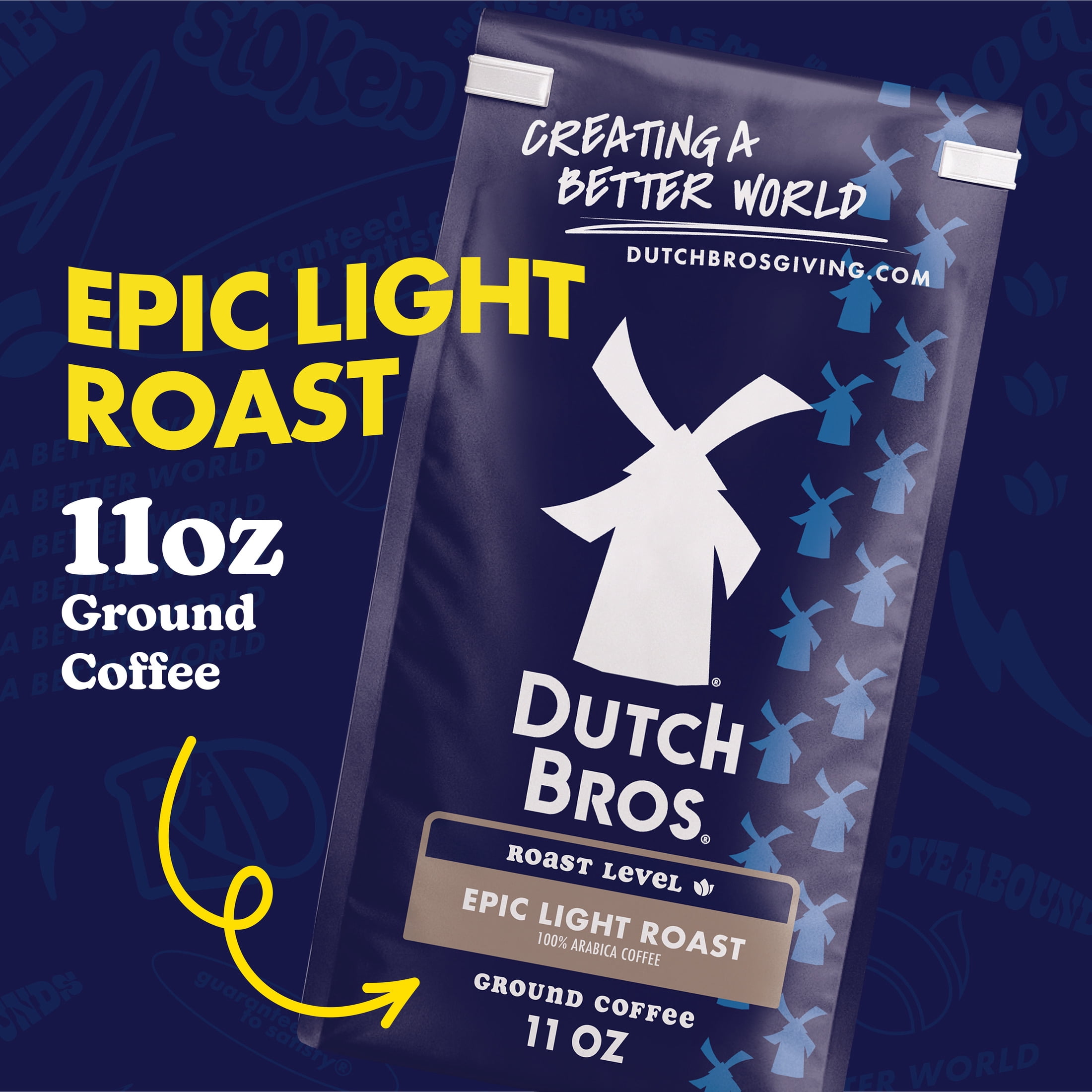 Dutch Bros® Epic Light Roast, Ground Coffee, Bagged 11oz