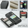 thumbnail image 4 of for iPhone 15 Pro Max Case with Card Holder, Wallet Case for Women Men with RFID Blocking, Durable Leather Kickstand Magnetic Clasp Shockproof Phone Case for iPhone 15 Pro Max, 4 of 10