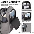 thumbnail image 5 of Mancro Laptop Backpack with Lock, Water Resistant Carry on Travel Backpack for Men and Women Fits 15.6 in Laptop, Gray, 5 of 7