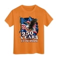 thumbnail image 5 of WUANDIXFA 250th Anniversary Shirt for Kids Vintage American Flag Independence Day 250 Anniversary Shirt Unisex (Orange, 7-8 Years), 5 of 5