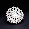 thumbnail image 4 of Joyería de ramillete de boda, broche de corona de flores elegante de cristal para mujer, broche de flor de ramo de novia brillante, Plata, 4 of 5