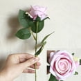thumbnail image 3 of Elegante ramo de rosas artificiales Rosaceae, decoración para fiestas en casa. Rosa claro, 3 of 9