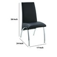 thumbnail image 5 of ACME Pervis Faux Leather Upholstered Side Chair in Black and Chrome, 5 of 6