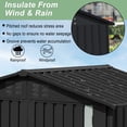 thumbnail image 4 of Caulitar Metal Storage Shed with 2 Lockable Doors and Sloping Roof, 8 x 10 ft, Dark Gray/White, 4 of 12