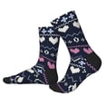 thumbnail image 2 of Pofeuu Pixel Heart Winter Print Crew Socks, Adult Running Hiking Socks for Youth and Adult, 2 of 7
