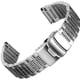 thumbnail image 1 of Correa de acero inoxidable con hebilla maciza de quince cuentas, adecuada para varios estilos de relojes de moda. Cambiar correa, 1 of 6
