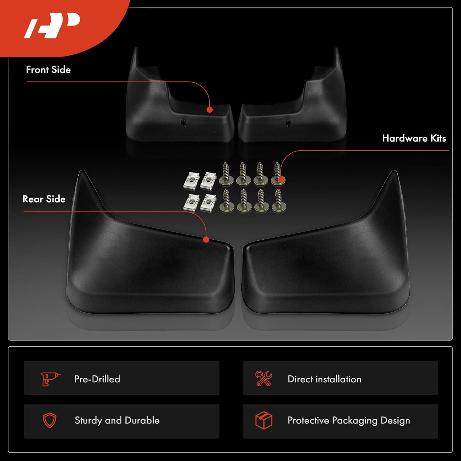 A-Premium Splash Guards Mud Flaps Mudflaps Replacement for Suzuki Grand Vitara 2006-2013 Front and Rear 4-PC Set