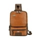 thumbnail image 1 of Bandolera Xtellar De Cuero De Los Hombres Bolso De Hombro Color Marron, 1 of 5