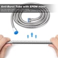 thumbnail image 2 of Shower Hose Stainless Steel Tube Flexible 3 Meters Long Shower Hose Replacement with 1/2 Inch, 2 of 8