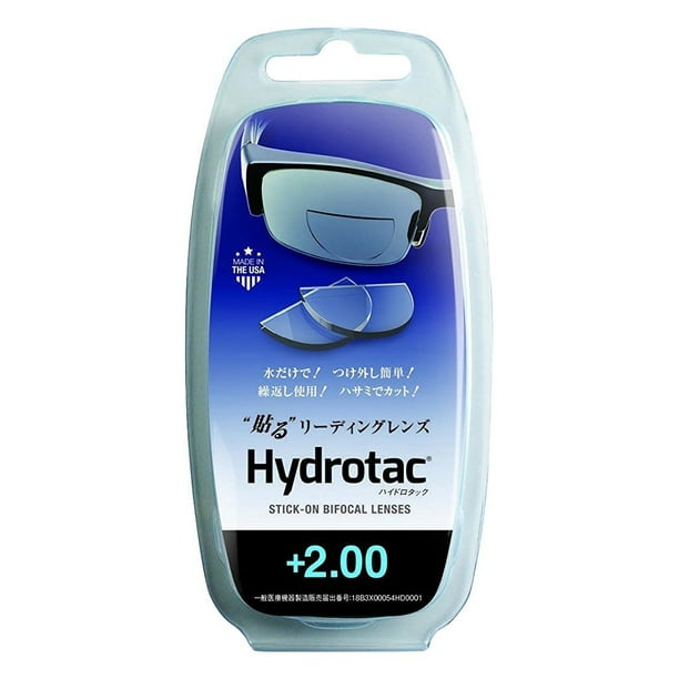Hydrotac Optx 20/20 Stickon Bifocal +2.00 Diopter Lenses