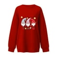 thumbnail image 4 of Pntutb Mujer Moda Suelta Manga Larga Cuello Redondo Blusa Navidad Impresión Camiseta tops Pntutb Pntutb-2892, 4 of 5