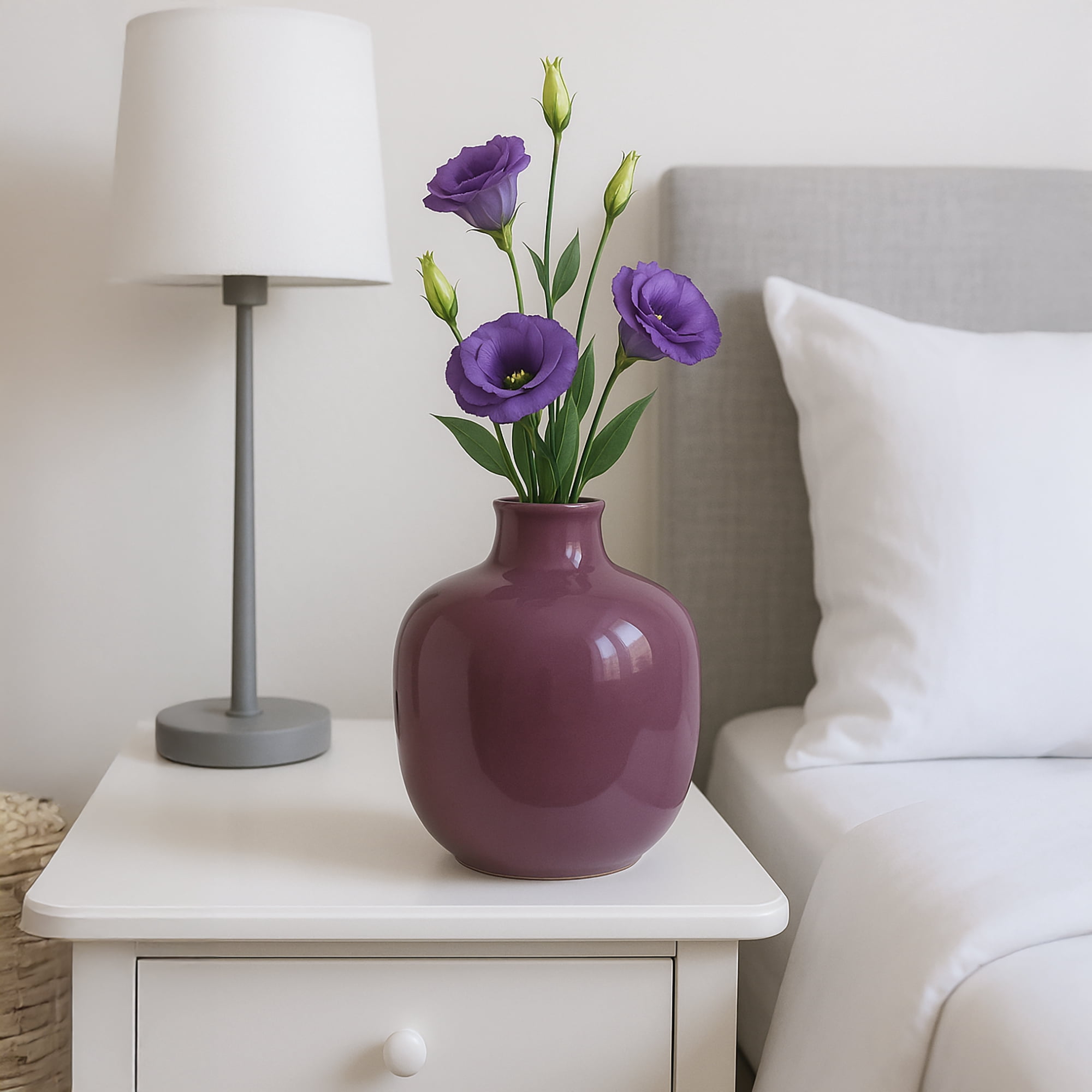 Mainstays 8" Glossy Purple Vase