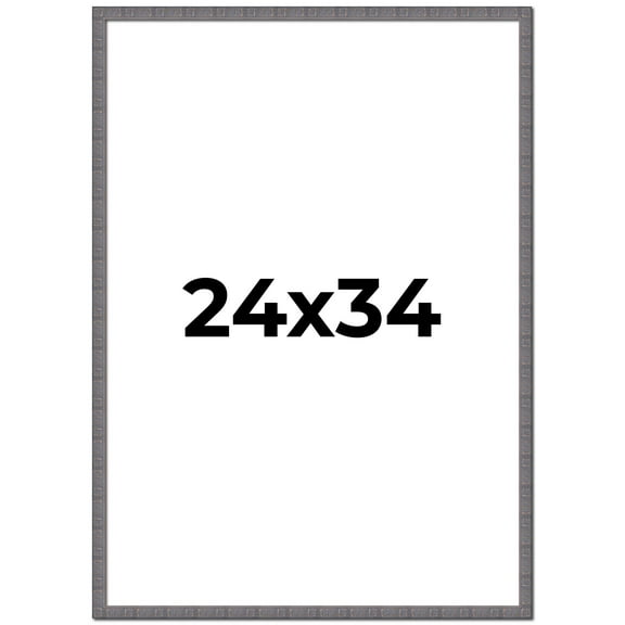 24x34 Frame Blue Kingsley Pewter Solid Wood Picture Frame Width 0.75 Inches |Interior Depth 0.5