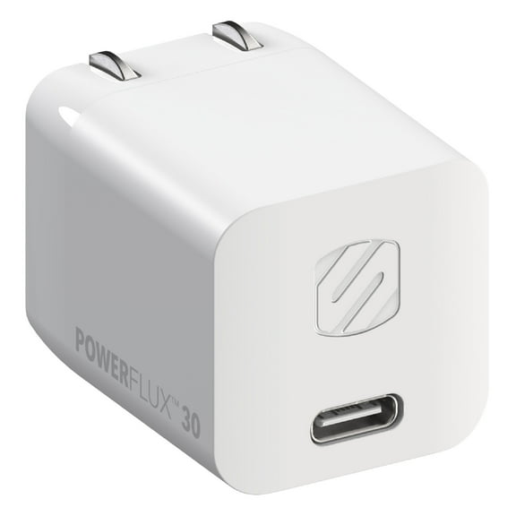 Scosche PowerFlux™ 30W USB-C GaN Fast Wall Charger W/ Power Delivery & Foldable Plug HPDC30FWT-SP