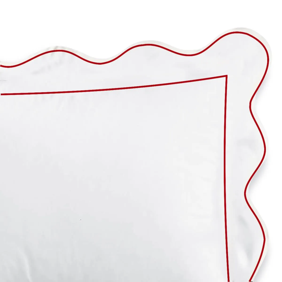 400TC Cotton Scallop Embroidery & Border Sateen Solid Duvet Cover Set