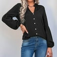 thumbnail image 4 of Camisas Para Mujer Moda Casual Cuello en V Manga Larga Color Sólido Camiseta Top Pullover Blusa Odeerbi ODB127468, 4 of 9
