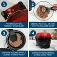 thumbnail image 5 of MyMini 5" Smash Burger Griddle with Bun Warmer, 600 Watts, Non-stick, Red, 5 of 11