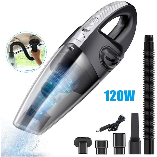 Wireless Handheld Charging 120W Dry and Wet Vacuum Cleaner Black Silver 【 Usb 】