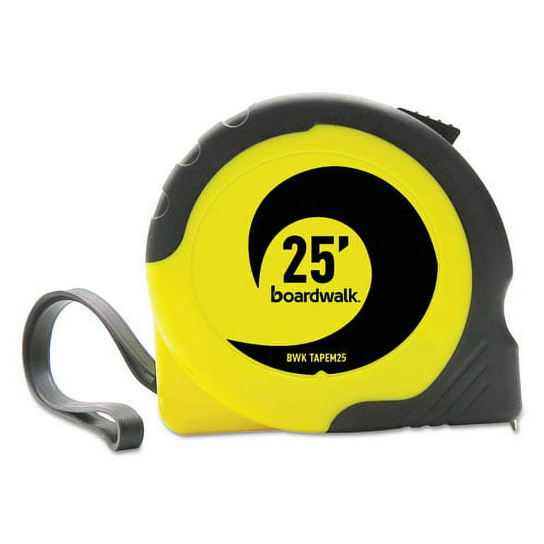 Easy Grip Tape Measure, 25 ft, Plastic Case, Black and Yellow, 1/16 Easy Grip Tape Measure, 25 ft, Plastic Case, Black and Yellow, 1/16