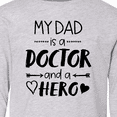 thumbnail image 4 of Inktastic My Dad is a Doctor and a Hero Long Sleeve Youth T-Shirt, 4 of 5