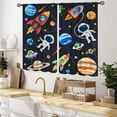 thumbnail image 2 of Kids Space Curtains for Boys Room, Cartoon Universe Galaxy Space Planet Astronaut Anime Boys Kids Girls Window Drapery Treatments for Bedroom Living Room Nursery 2 Panels, 27.5x36 Inch, 2 of 4